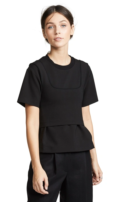 Shop Shushu-tong 2 Layer T-shirt In Black