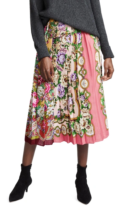 Shop Tata Naka Box Pleat Skirt In Floral