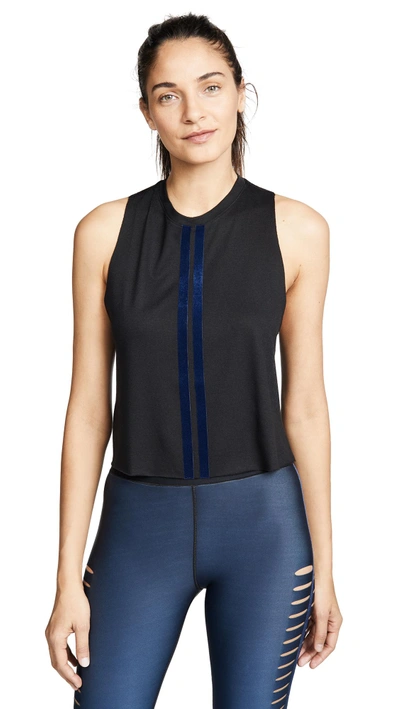 Shop Ultracor Parallel Stripe Tank In Nero Navy