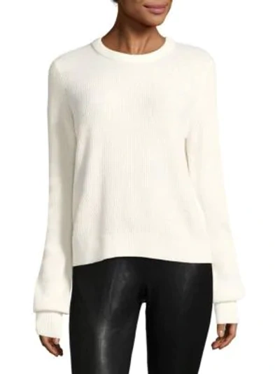 Shop Rag & Bone Ace Cashmere Cropped Sweater In Ivory