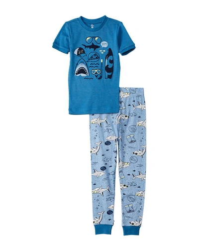 Shop Petit Lem 2pc Pajama Pant Set In Blue