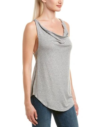 Shop Chaser Glitter Cowl Top In Grey