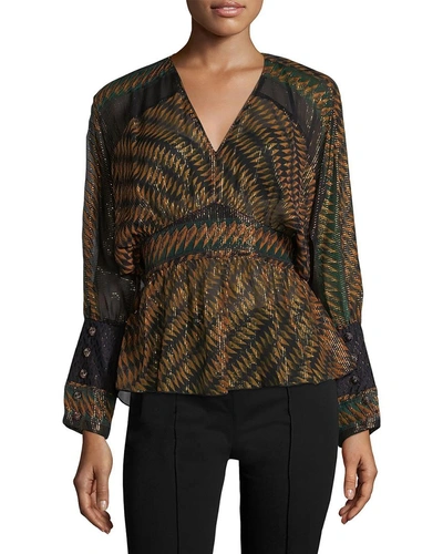 Shop Anna Sui Diamond Border Blouse In Nocolor