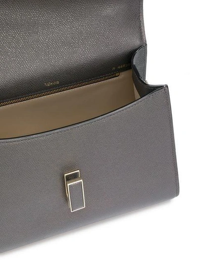 Shop Valextra Top Handle Tote In Grey