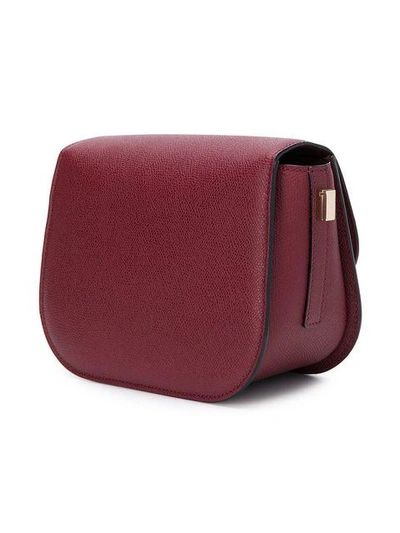 Shop Valextra Saddle Shoulder Bag - Red