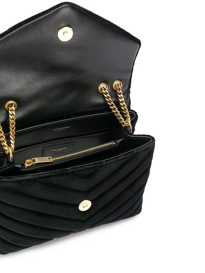 Shop Saint Laurent Loulou Shoulder Bag In Black