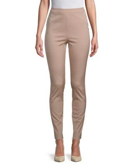 Shop Valentino Banded Skinny Pants In Poudre