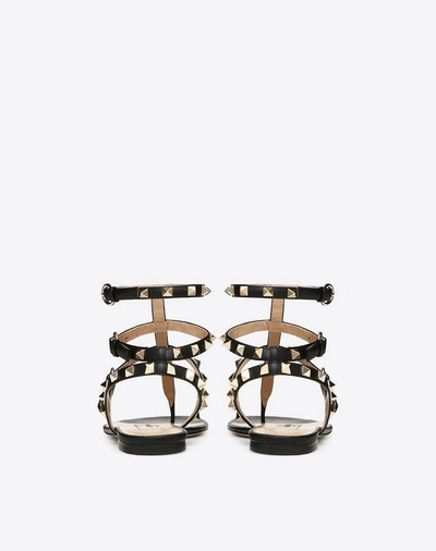 Valentino Rockstud Flip-flop Sandals In Black