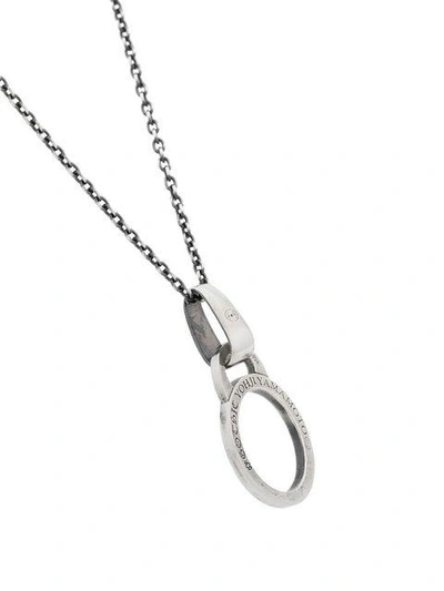 Shop Yohji Yamamoto Silver Glass Holder Necklace In Metallic