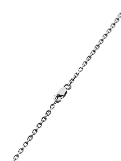 Shop Yohji Yamamoto Silver Signature Plectrum Necklace In Metallic