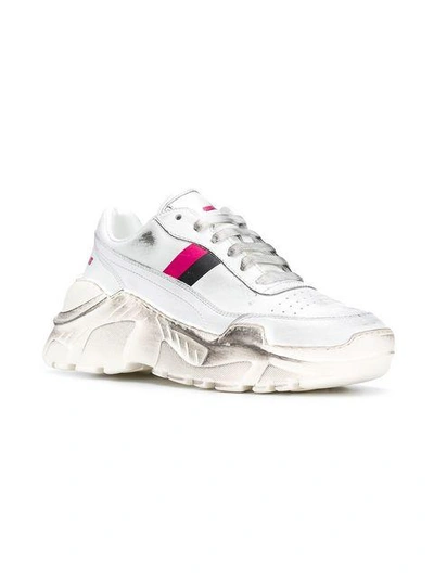 Shop Joshua Sanders Zenith Distressed Sneakers - White