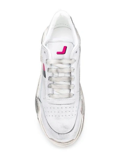Shop Joshua Sanders Zenith Distressed Sneakers - White