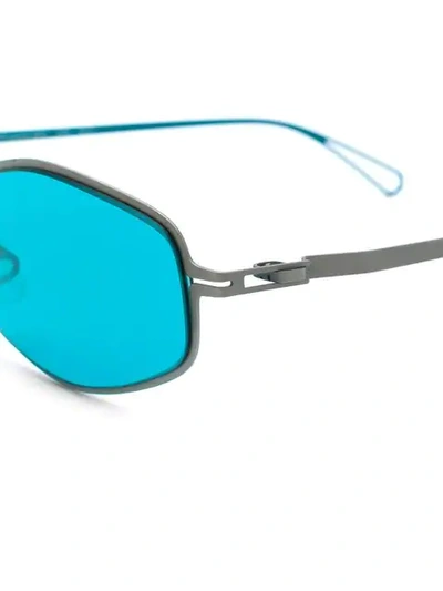 Shop Mykita X Bernhard Willhelm Silver Sunglasses In Blue