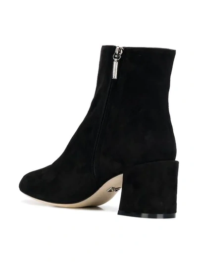 Shop Dolce & Gabbana Embroidered Ankle Boots In Black