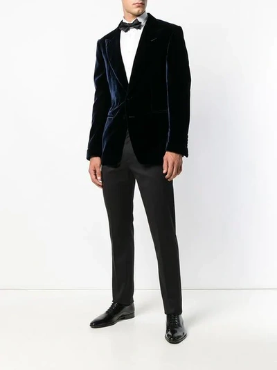 Shop Tom Ford Formal Buttoned Blazer - Blue