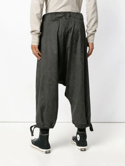 Shop Lost & Found Ria Dunn Dropped Crotch Trousers - Black