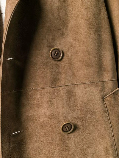 Shop Salvatore Santoro Double Breasted Jacket In Brown