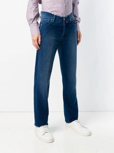 Shop Kiton Classic Straight Leg Jeans - Blue