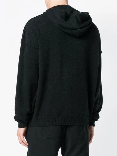 Shop Andrea Ya'aqov Oversized Zip Hoodie In Black