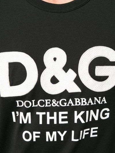 Shop Dolce & Gabbana Logo Print Slogan T In Black