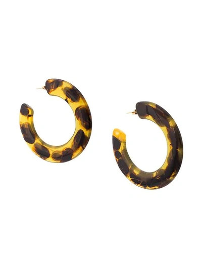 Shop Cult Gaia Tortoise Circular Earrings In Brown