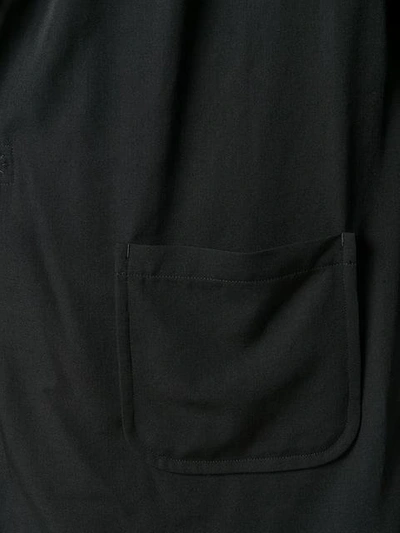 Shop Yohji Yamamoto Oversized Coat - Black