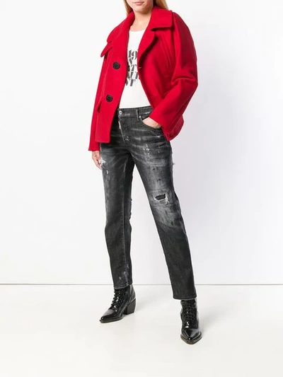 Shop Dsquared2 Button Front Jacket In Red