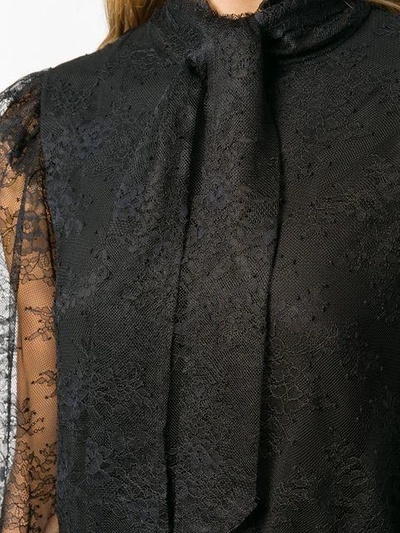 Shop Philosophy Di Lorenzo Serafini Long Sleeve Lace Dress - Black