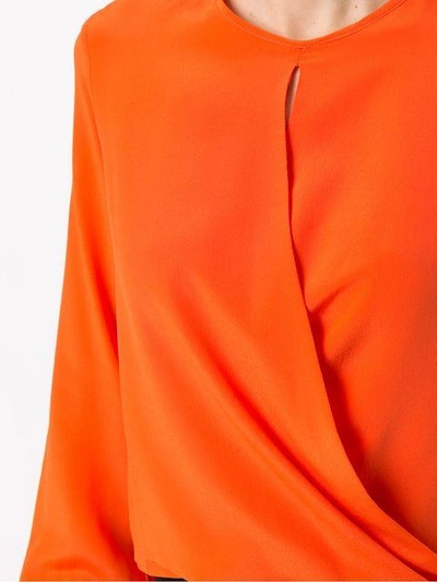 Shop Egrey Wrap Style Top - Orange