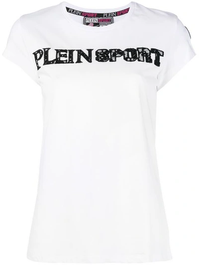 Shop Plein Sport Lace Logo T-shirt - White