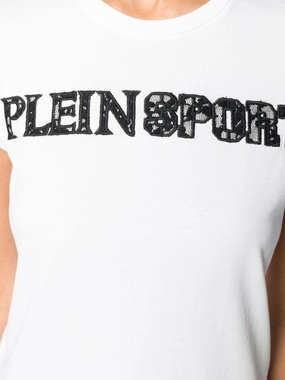 Shop Plein Sport Lace Logo T-shirt - White