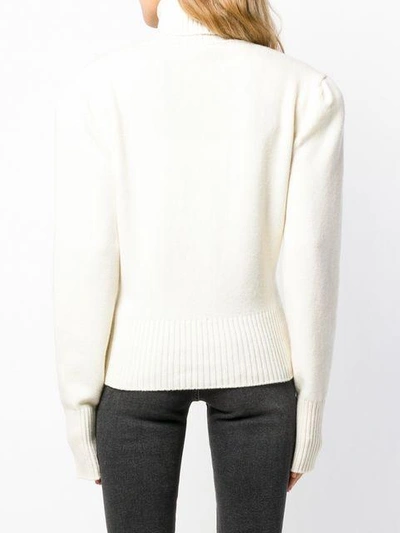 Shop Magda Butrym Roll Neck Jumper In Nude & Neutrals