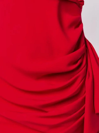 Shop Magda Butrym Drapped Short Dress - Red