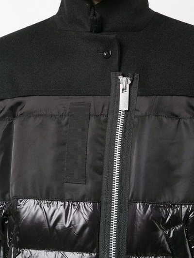 Shop Sacai Contrast Style Jacket In Black