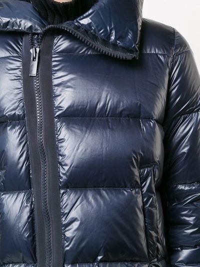 Shop Sacai Short Puffer Jacket - Blue