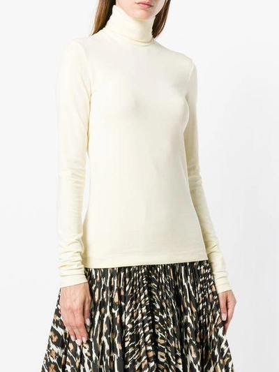 Shop Calvin Klein 205w39nyc Turtle-neck Fitted Top In Yellow