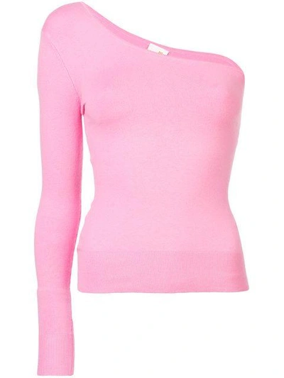 Shop Joostricot One-shoulder Jumper - Pink