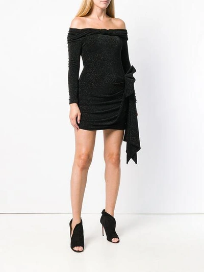 Shop Redemption Off The Shoulder Short Dress In Black
