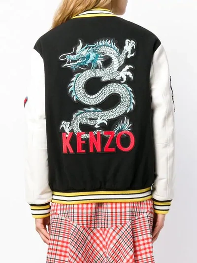 Shop Kenzo Tiger Bomber Jacket In Black