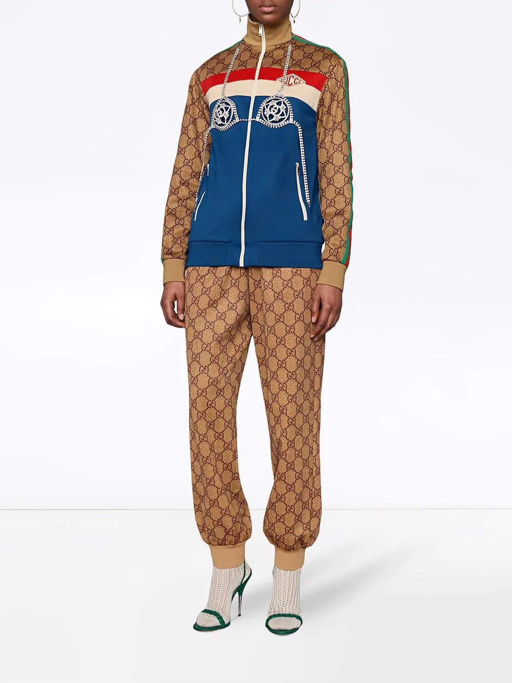 Gucci Gg Print Technical Jersey Jogger Pants In 2035 Beige | ModeSens