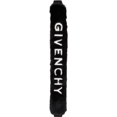 Shop Givenchy Black Faux-fur Bag Strap Sock