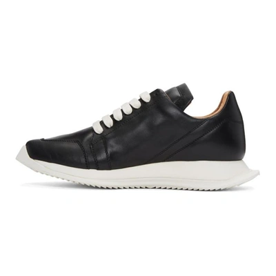 Shop Rick Owens Black Oblique Sneakers In 911 Blk/wt