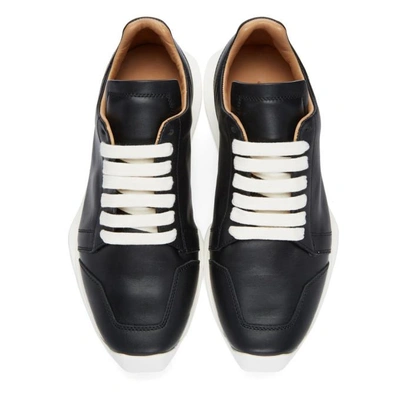 Shop Rick Owens Black Oblique Sneakers In 911 Blk/wt