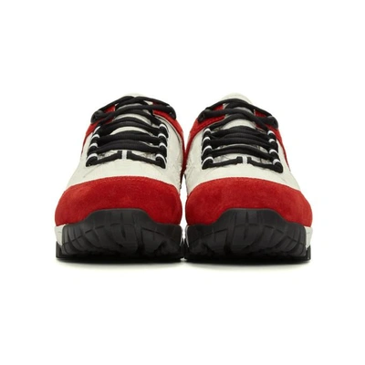 Shop Maison Margiela White And Red Security Sneakers In H6988 Wh/rd