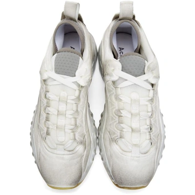 Shop Acne Studios White Tumbled Rockaway Sneakers