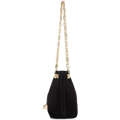 Shop M2malletier Black Mini Bucket Bag In Black Suede
