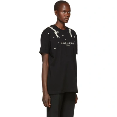 Shop Givenchy Black Gemini Logo T-shirt In 001 Black