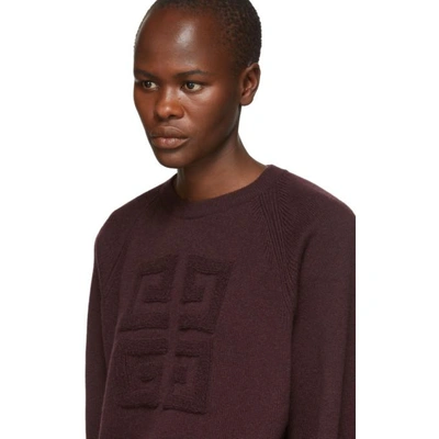 Shop Givenchy Burgundy Cashmere Sweater In 604 Burgund