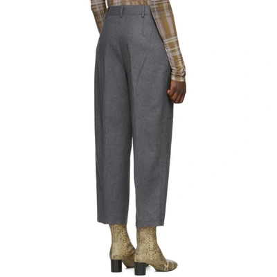 Shop Acne Studios Grey Wool Ryder Trousers In Grey Melang