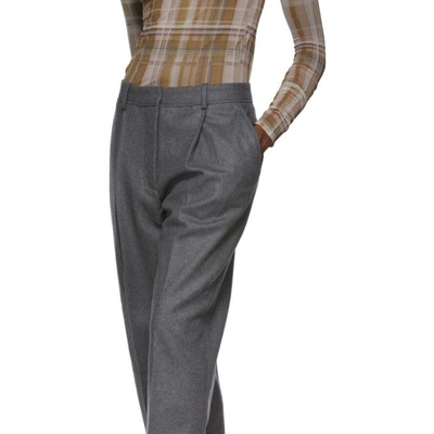 Shop Acne Studios Grey Wool Ryder Trousers In Grey Melang